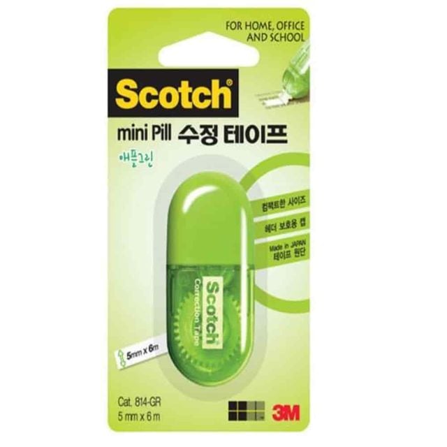 수정테이프 5mm 6m 그린 틀린글씨 오탈자검사 문안검수 오타수정