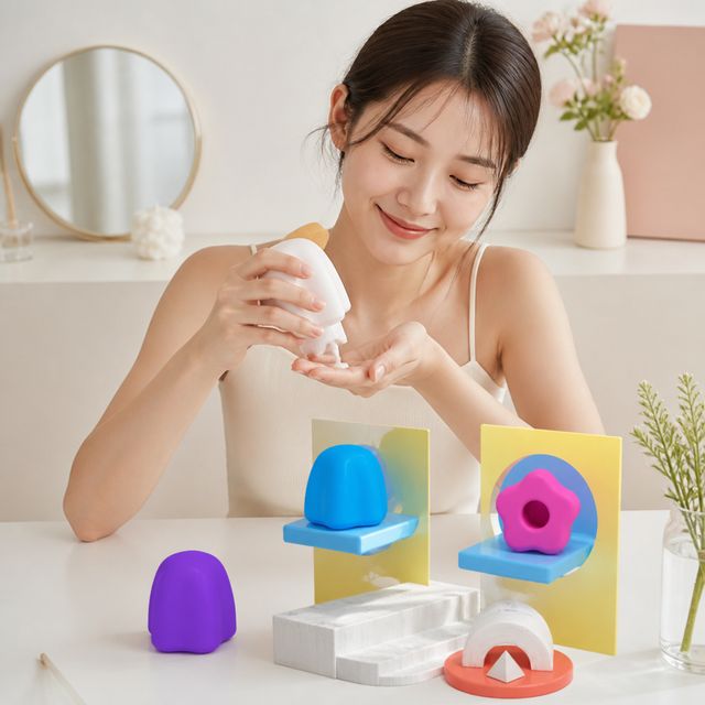 튜브홀더 핸드크림 디스펜서 크림색 생활용품