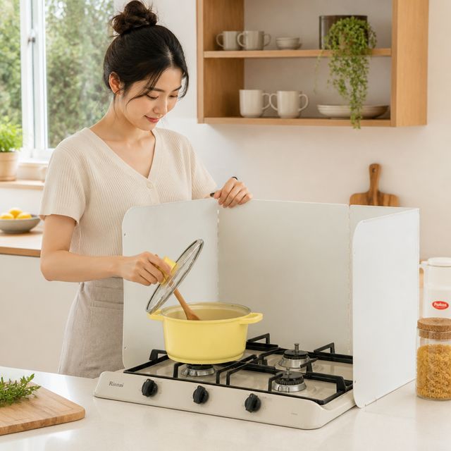 가스레인지 기름튐 방지 가드 가림판 주방 조리대 칸막이 커버 - 이미지 1