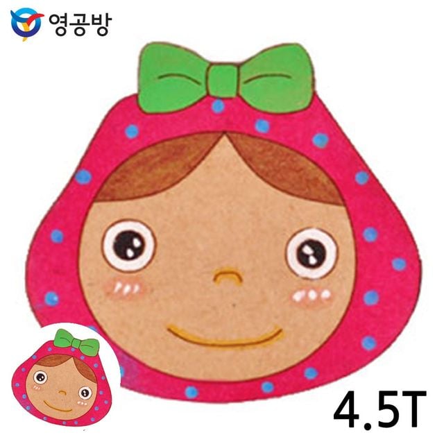 목재장난감 나무판조립키트 우드아트 리본 소녀 4.5T 10개입 (연결구멍없음)