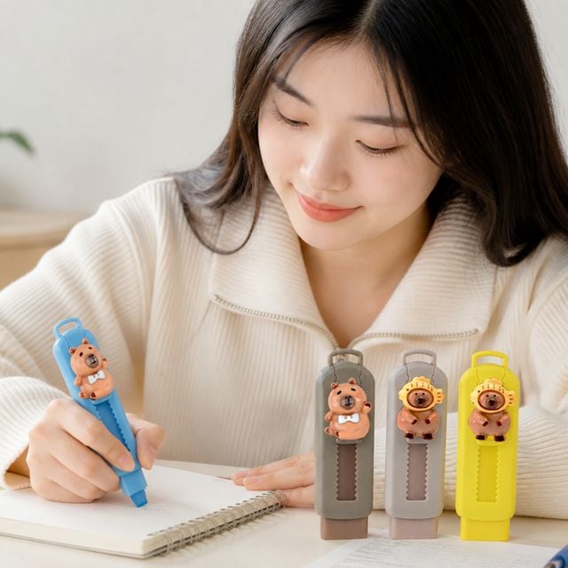 카피바라 캐릭터 슬라이딩 필기구 학용품 1p - 이미지 1