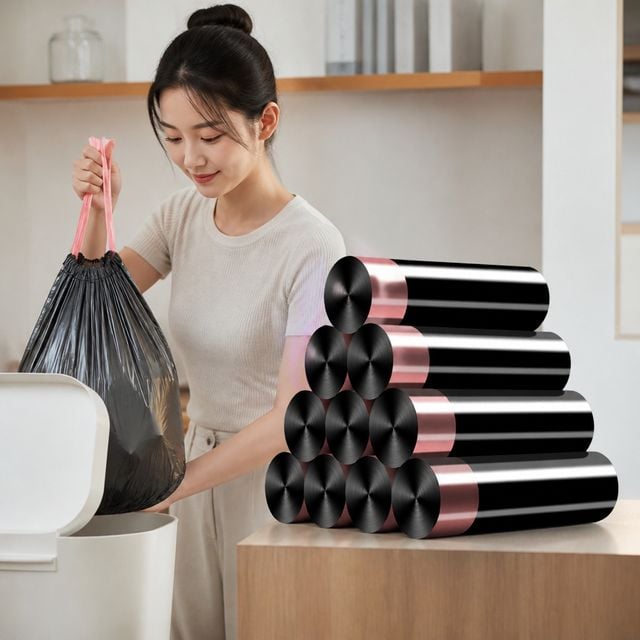 끈 있는 손잡이봉투 쓰레기 봉투