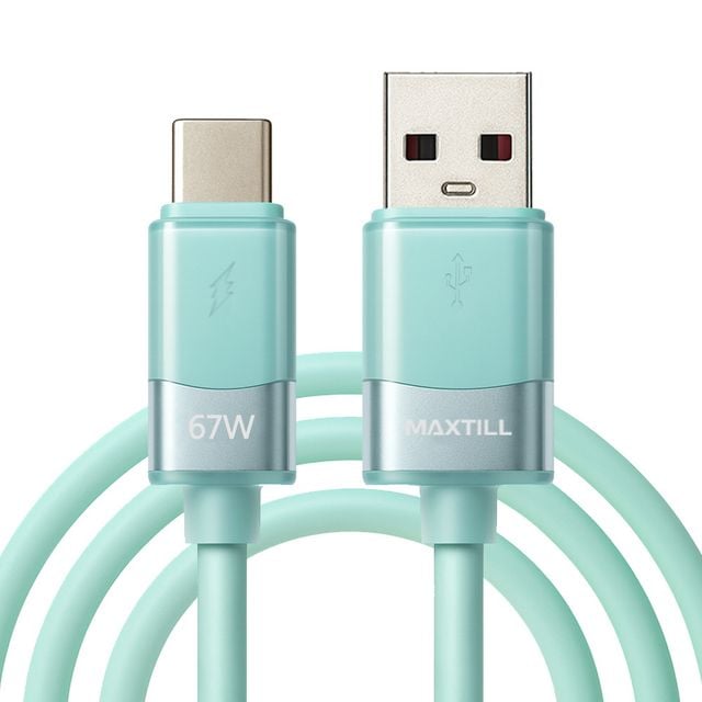 맥스틸 usb고속충전케이블 USB to C 3A 67W 케이블 2M 민트 MT-UC2M - 이미지 1