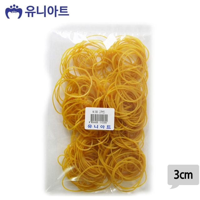 유니아트 (고무밴드) 2000 노랑 고무줄 (3cm)