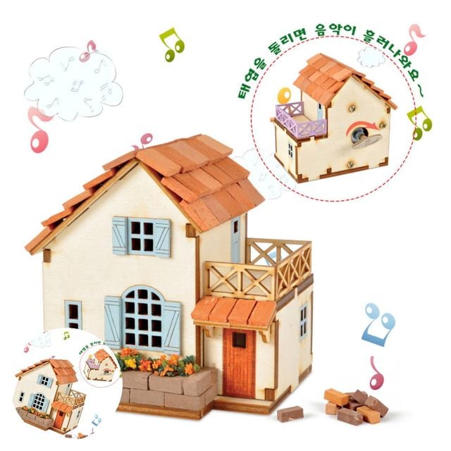 오르골선물 만들기키트 오르골만들기 DIY 태엽 오르골 알프스 집 만들기