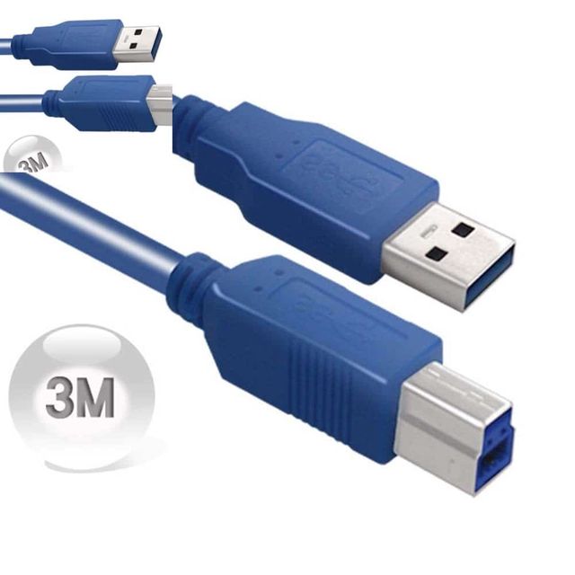 와이어맥스 USB 3.0 AM-BM 케이블 3M 커넥터케이블 노트북케이블 외장하드케이블 PC케이블
