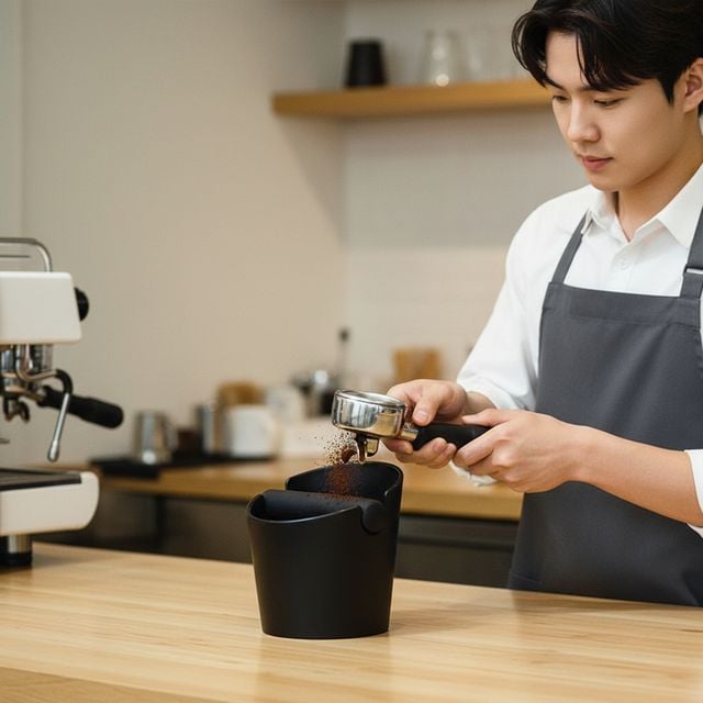 미끄럼방지 대용량 커피 찌꺼기 수거통 넉박스