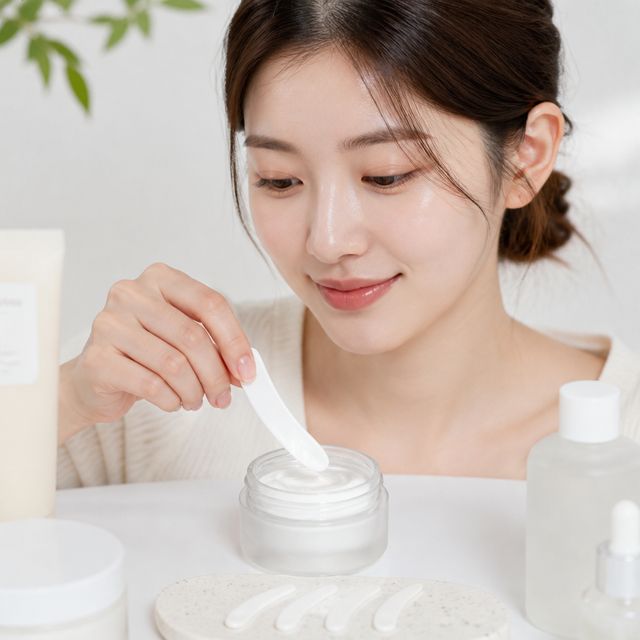 크림색 화장품 덜어쓰기 미니 스틱 스파출라 10P 화장도구 주걱
