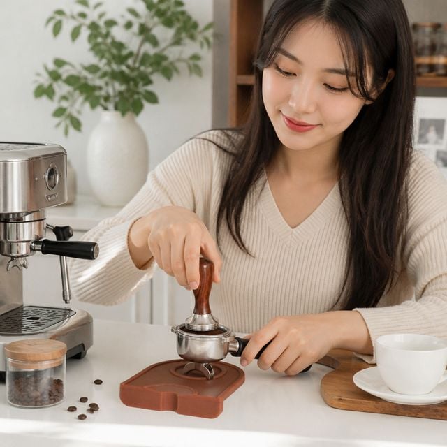 커피 탬핑 실리콘 홈카페 용품 거치대