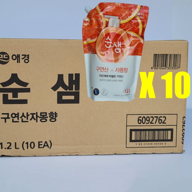 애경 순샘 베이킹피톤치드 1.2L 리필형 10개(1box) - 이미지 2