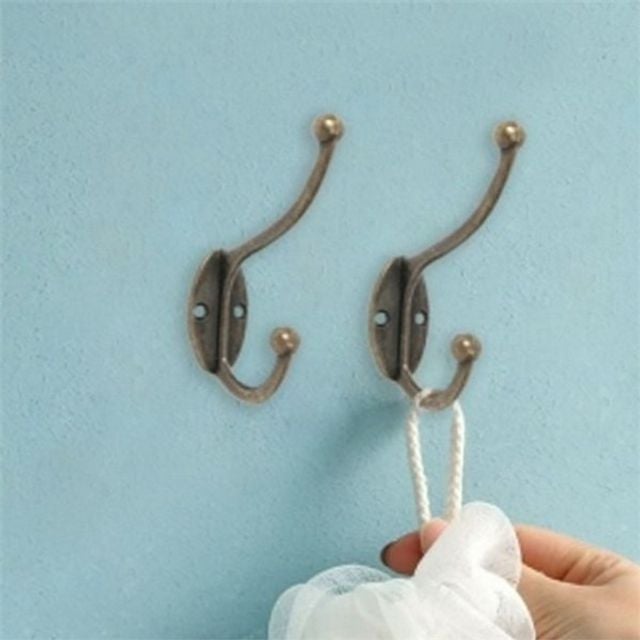 모자걸이 2단 옷걸이 후크 가방 벽걸이 옷걸이 후크 철제 현관