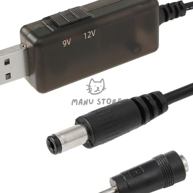 시거젝PC부품 전압조절기 승압 케이블 5V to 9V-12V 2M