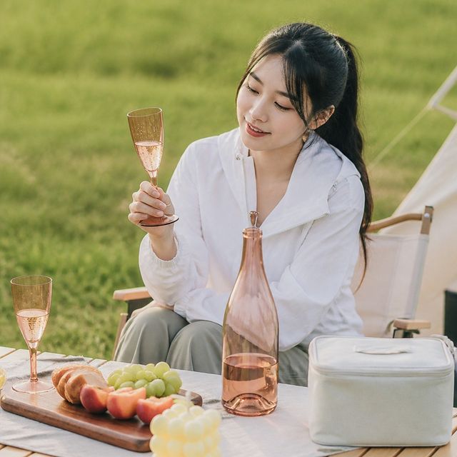 와인 샴페인잔 플라스틱 야외 나들이 글라스 와인색 와인잔 캠핑용기