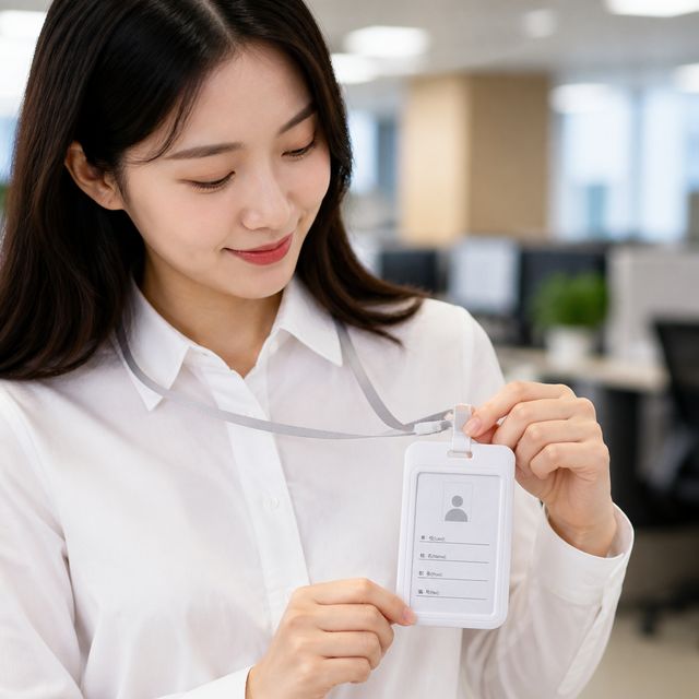 사원증 목걸이 홀더 명찰 케이스 10P 식별자 보관함