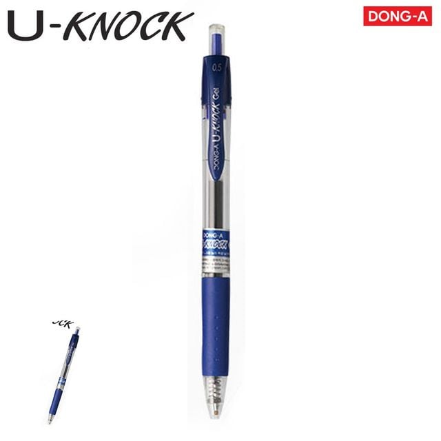 선명한펜 잘써지는펜 유노크 중성펜 0.5mm 12자루 블루