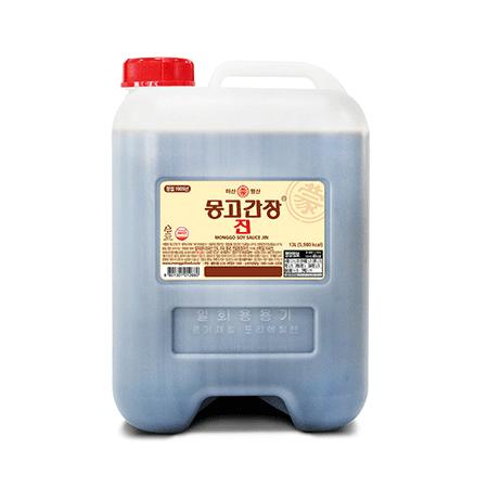 몽고식품 진간장 마산몽고 13L 13Kg 1개 간장 요리용간장 조리용간장 진간장 업소진간장 식당진간장 말통진간장 식자재진간장 대용량진간장 몽고간장