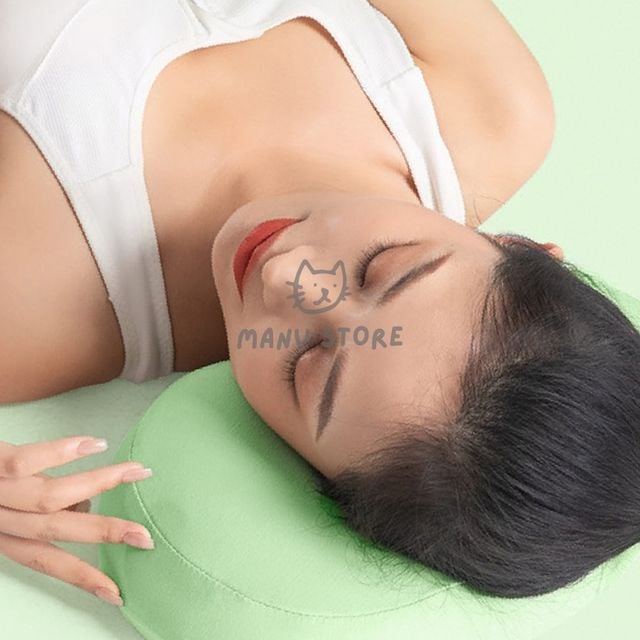 다리베개 숙면베개 휴대용 메모리폼 경추베개 그린