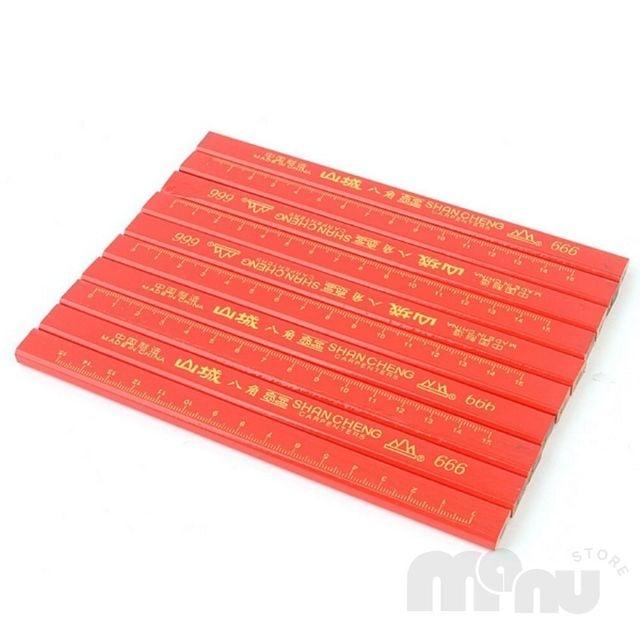 목재재단연필 나무연필 10P 목공용 연필