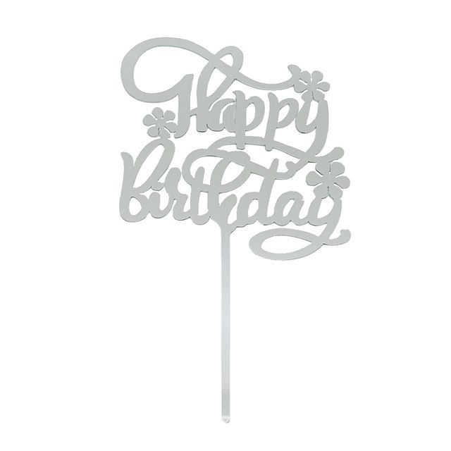 생일축하 케이크 토퍼 파티 장식 소품 하트 글자 장식 - 이미지 5