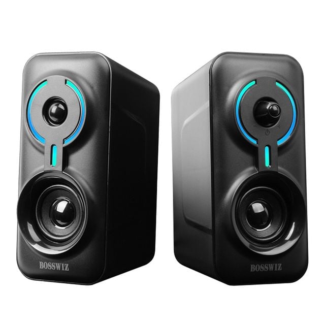 보스위즈 스피커 RGB LED 2채널 유선 USB GS350U usb스피커 사운드