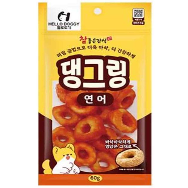 도넛간식 연어 60g 반려견영양간식 반려견스낵 강아지보상간식 애완견산책간식