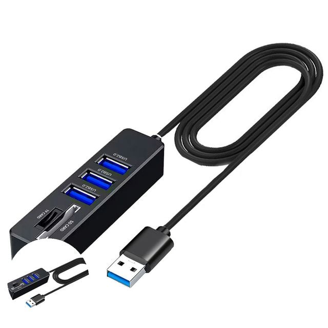 usb분배기 usb3.0허브 멀티허브 5in1 C타입 usb멀티허브 80cm 케이블 usbc허브