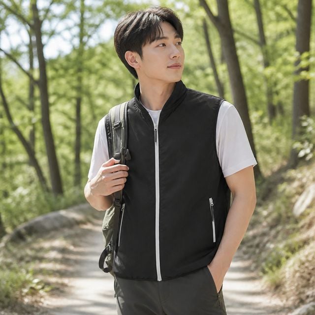 골프 등산용 쿨링 조끼 아이스 팬 의류 야외 활동 작업복 춘추 하절기용 - 이미지 1