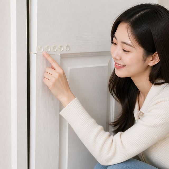 실리콘 문틈 완충재 방문 도어 스토퍼 문콕 방지 소음 가드 패드