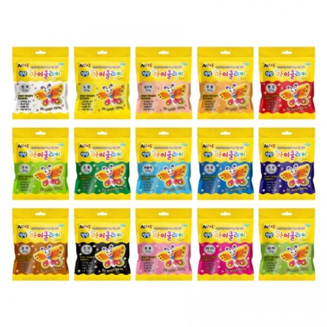 아모스 탱탱아이클레이 50g 주황 100개입 박스 미술놀이 세트 - 이미지 2