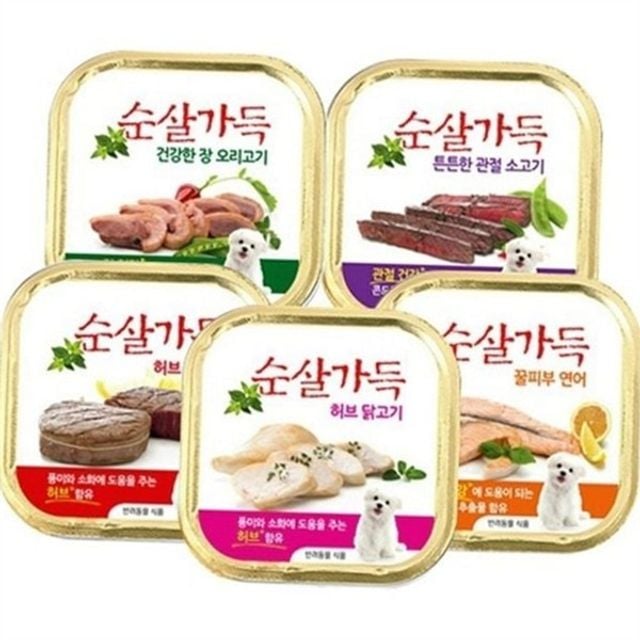 반려동물 강아지 캔 간식 주식 강아지 특식캔 닭고기 소고기