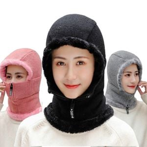 안감 전체 퍼 목까지 따뜻한 겨울 지퍼 방한 모자 - 이커머스 - 이미지 2