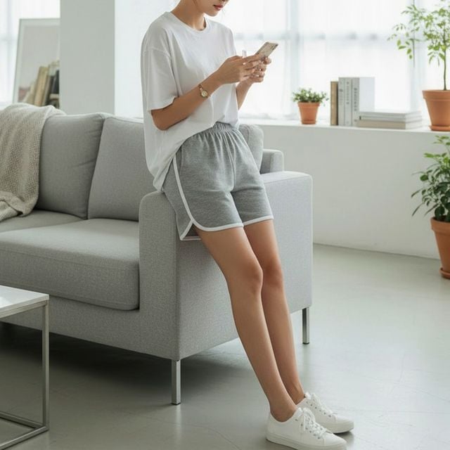 여성 4컬러 홈웨어 마트룩 원마일웨어 여름 숏팬츠
