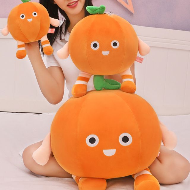 귀여운 감귤 찰떡 쿠션 인형 65cm 모찌 오렌지 애착 - 이미지 2