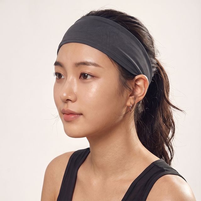 운동 헤어밴드 러닝 헬스 요가 땀밴드 그레이 - 이미지 3
