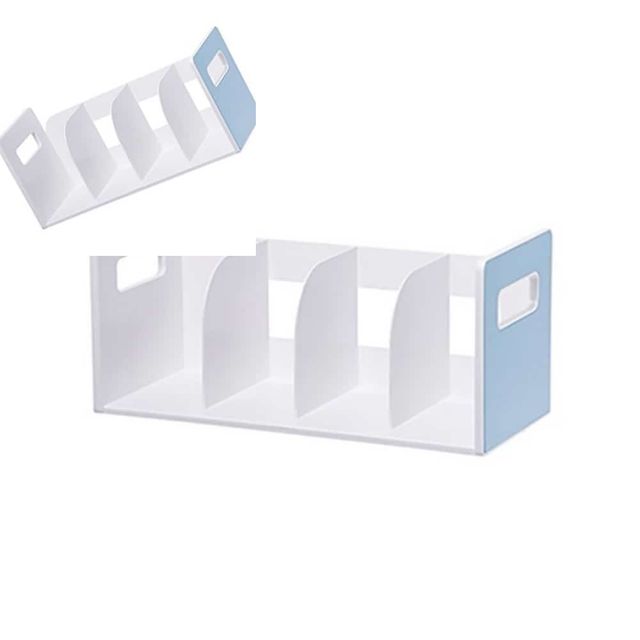 책꽂이 4단 민트 485x210x220mm 사무실책꽂이 책상책꽂이 사무실책상선반 책상용책꽂이