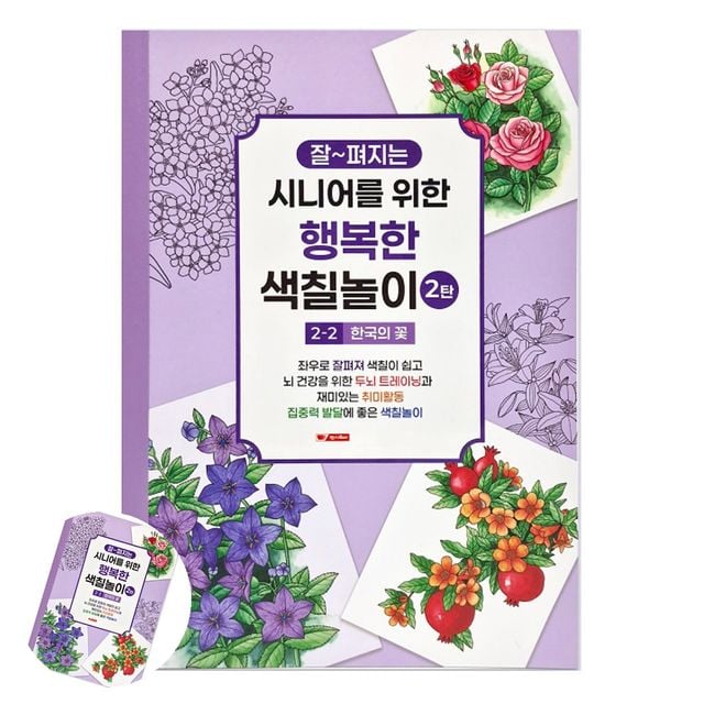 그림교구 미술교육 어르신 색칠놀이 2탄 2단계 한국의 꽃