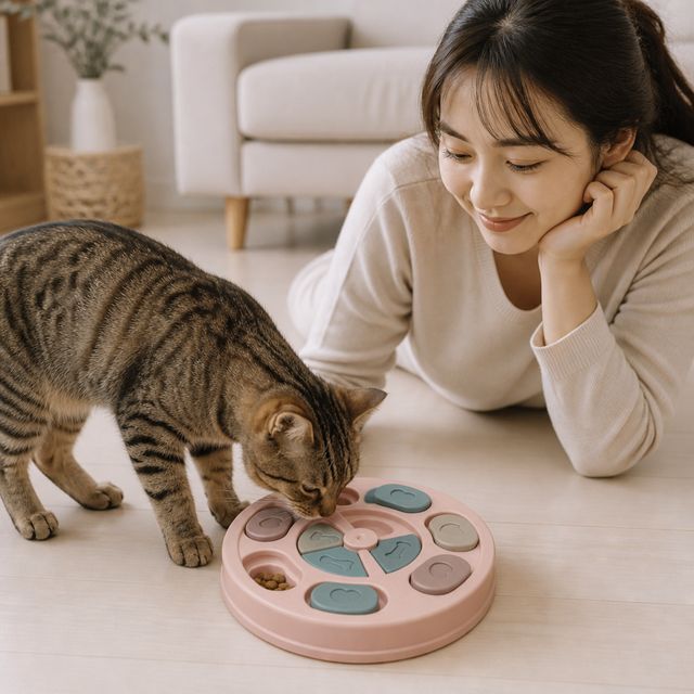 장난감 강아지 고양이 간식 급여 퍼즐 놀이 용품 반려견 반려묘 게임 교구 - 이미지 1