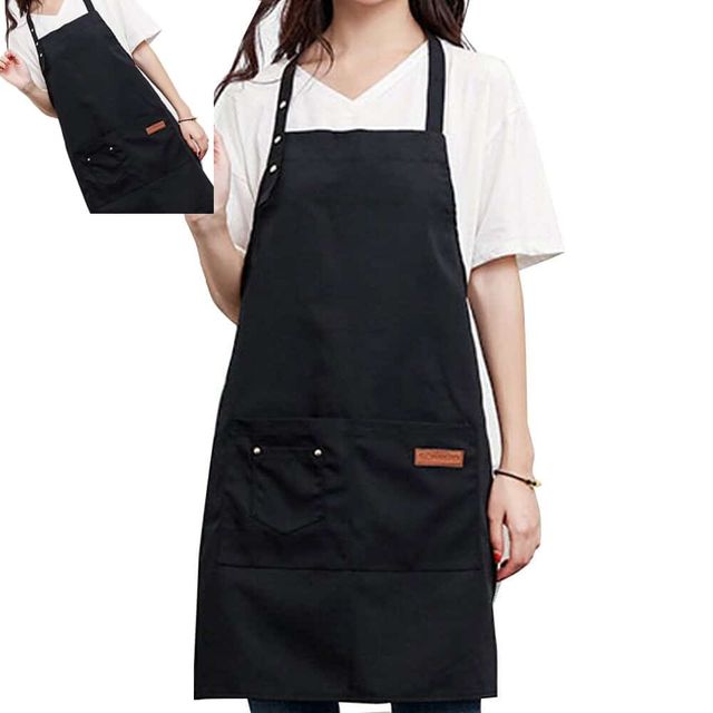 베이직 코튼 바리스타 앞치마 1P 블랙 바리스타앞치마 카페바리스타앞치마 모던한앞치마 모던앞치마
