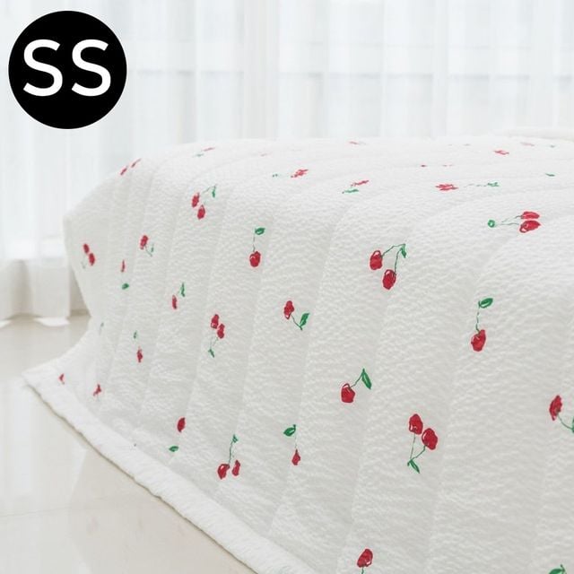 해피니 체리 시어서커 여름 이불 슈퍼싱글SS 화이트 - 이미지 1