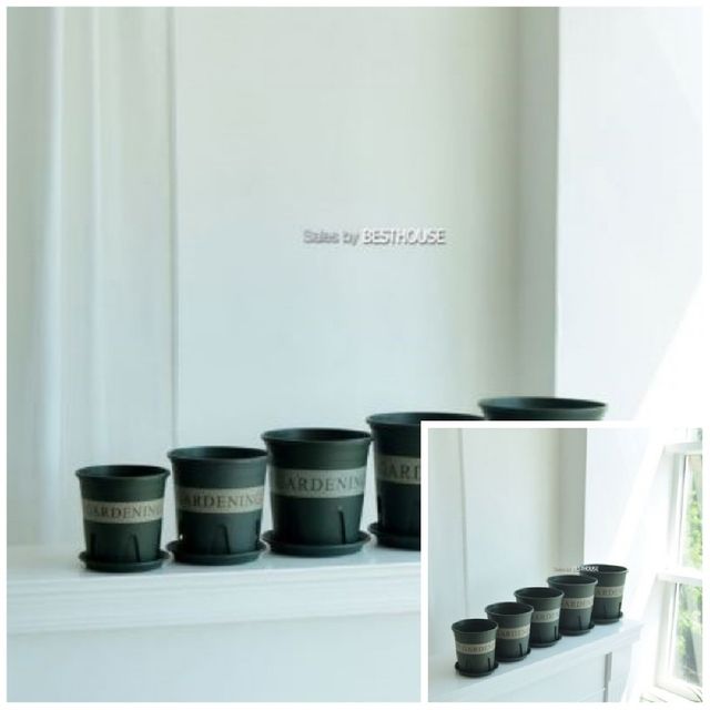 가드닝 슬릿분 슬릿화분 받침셋트 그린색 2호 14x14cm 식물인테리어 인테리어화분 인테리어화분바구니 인테