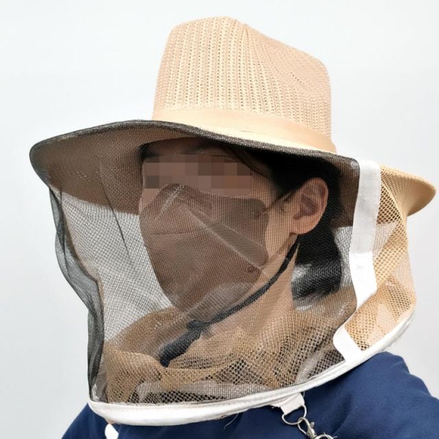여름 작업 방충망 안전 양봉 벌망 밀짚 벌초 모자