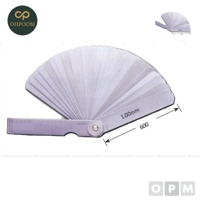 가죽두께측정기 비닐두께측정기 S모타캅게이지 600mm/T0.04 0.3mm/9PCS 1EA