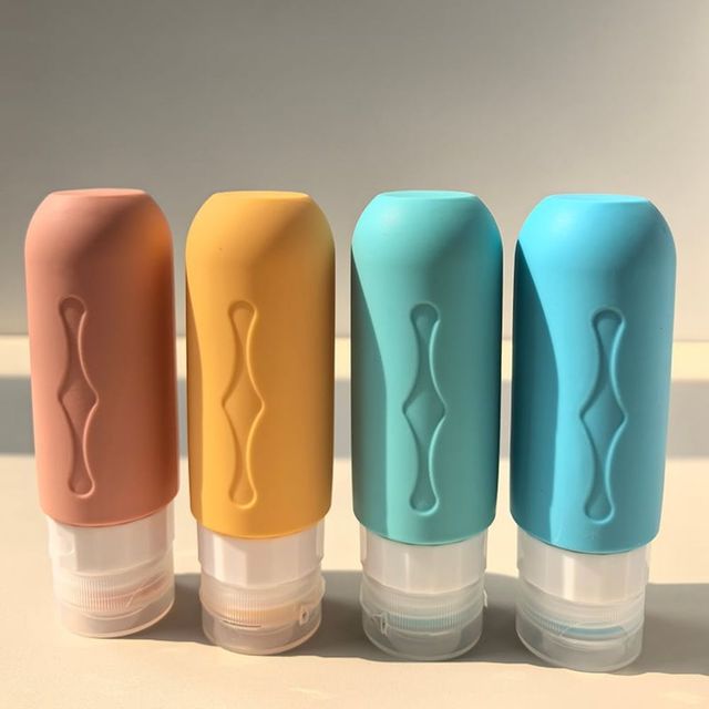 여행용 공병 실리콘 휴대용 4p 수영장 공병 샴푸통
