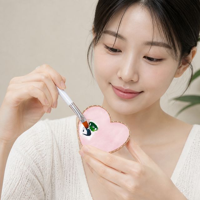 스테인리스 메이크업 파레트, 모델링팩 믹싱 도구 피부관리 소품 - 이미지 1