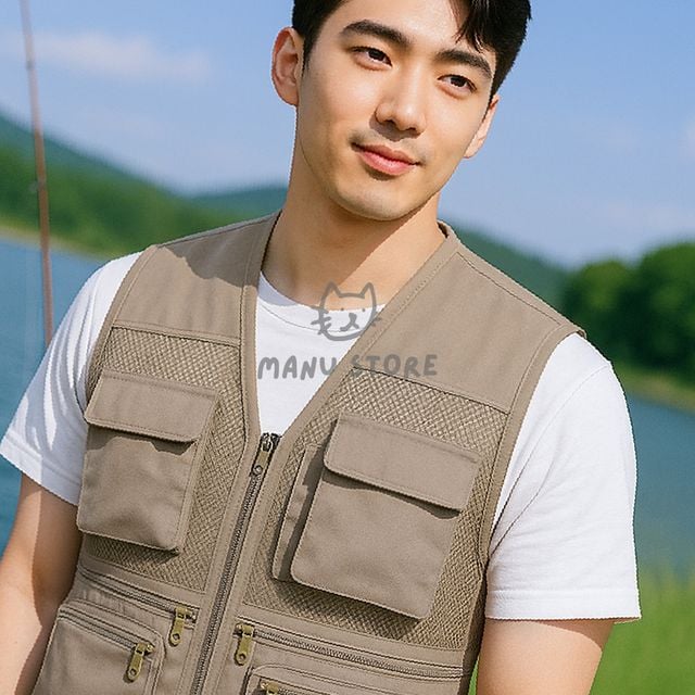 등산용조끼 등산복조끼 레저 조끼 XL 브라운