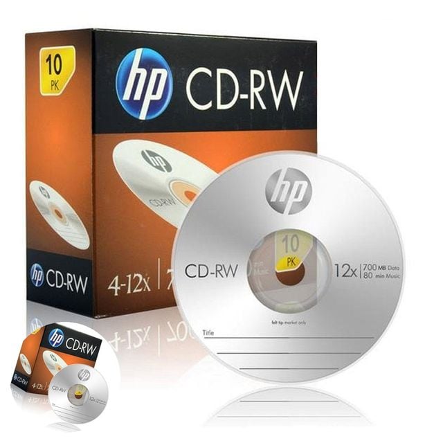 공cd 음악시디 Media CD-RW 4-12x 700MB 1p 슬림 케이스 10장