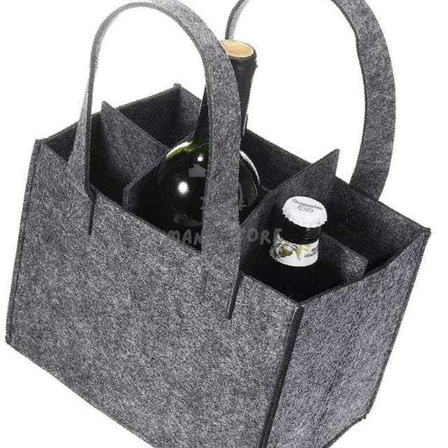 와인수납용품 와인포장 6구 와인백 24x18cm 그레이