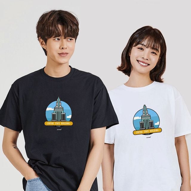 키밍 맨투맨 후드티 empire state building 기본티