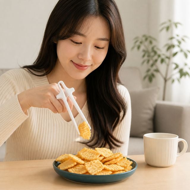 핑거 젓가락 스낵 집게 손가락 과자 먹기 사무실 컴퓨터 게임용 간식 조리도구 - 이미지 1