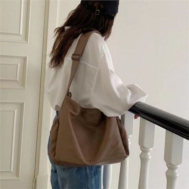 레더 여성 숄더백 캐주얼 여성 호보백 데일리 빅백 기본 심플
